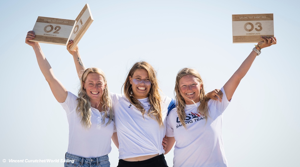 OLY-Testveranstaltung – Kite-Podium für Frauen
