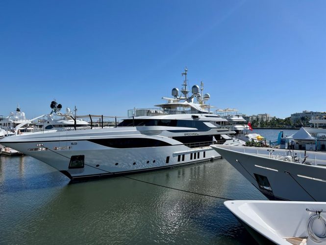 Motoryacht BACCHANAL auf der Palm Beach International Boat Show Foto © CharterWorld